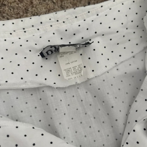 Vintage Dawn Joy 100% Cotton Polka Dot Button Up Midi Dress 
size 9/10 (small) - Picture 9 of 12